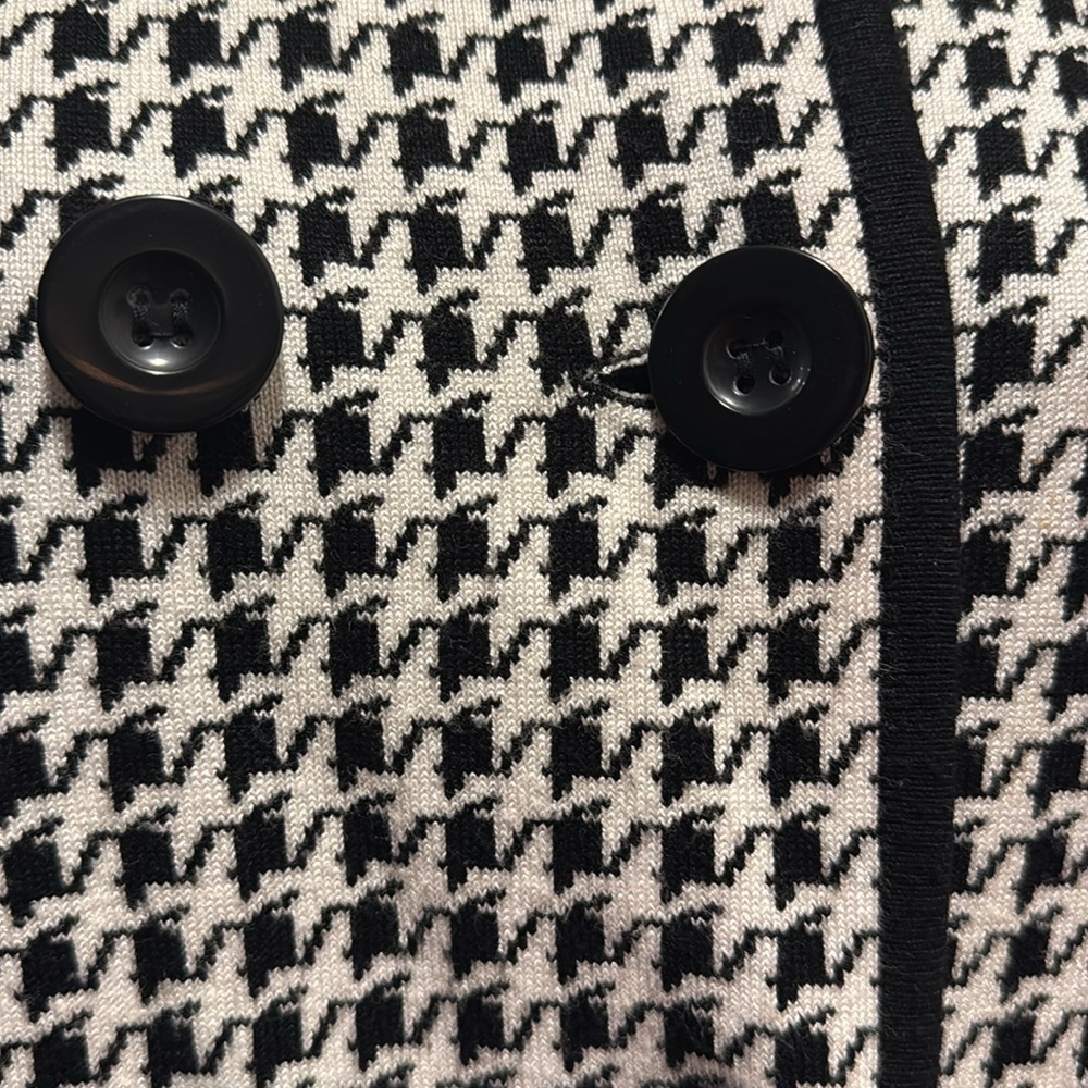 Willi Smith Houndstooth Double Breasted Sweater - image 2